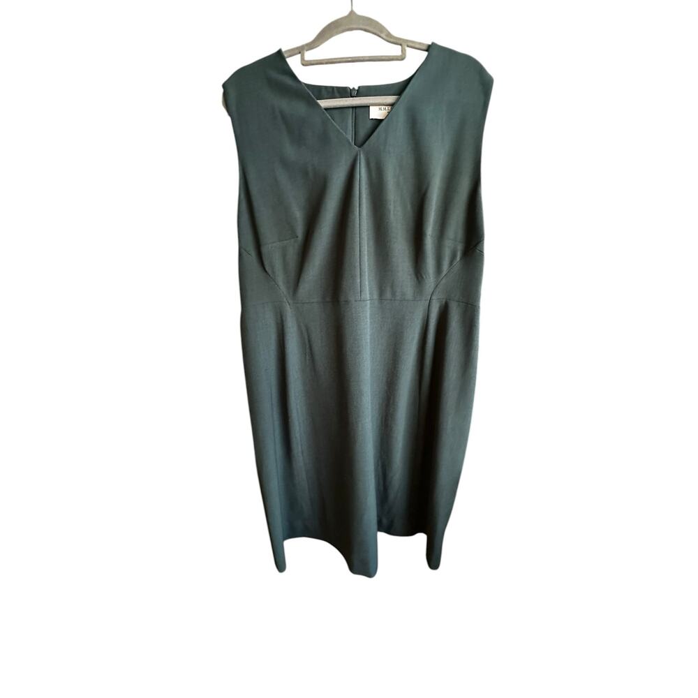 M.M.LaFleur Quiet Luxury Workwear Shift Dress Hunter Green XL Minimalist Capsule
